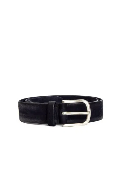 Orciani Brushed Leather Belt In Purple