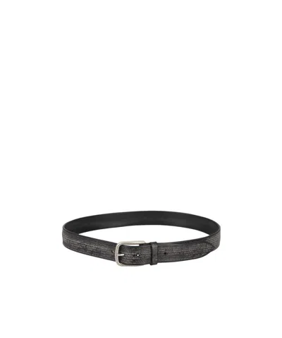 Orciani Buckle Embellished Belt In Black