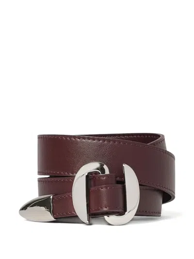 Orciani Buckle Belt In Burgundy