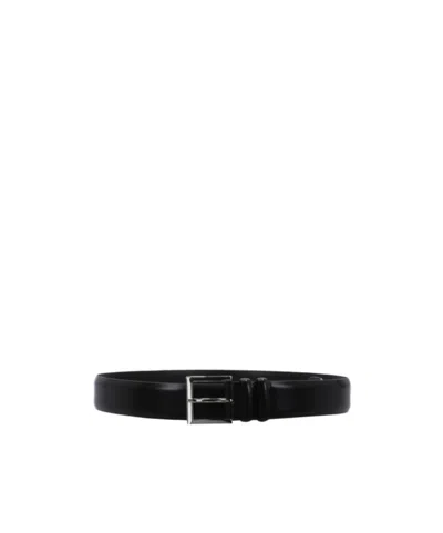 Orciani Buckle-fastening Leather Belt In Black