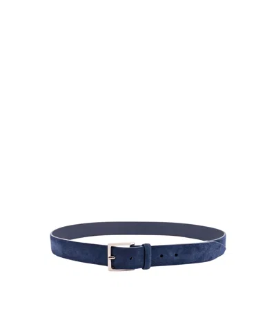 Orciani Buckle-fastening Suede Leather In Blue