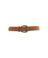 Orciani Buckle Nubuck And Textured Leather Belt In Brown