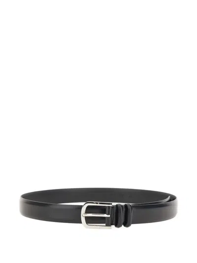 Orciani Buckled Leather Belt In Black