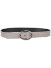 Orciani Buckled Leather Belt In Neutrals