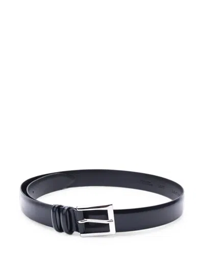 Orciani Buckle-fastening Leather Belt In Blue