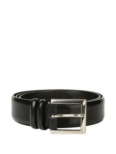 Orciani Buckle-fastening Leather Belt In Black