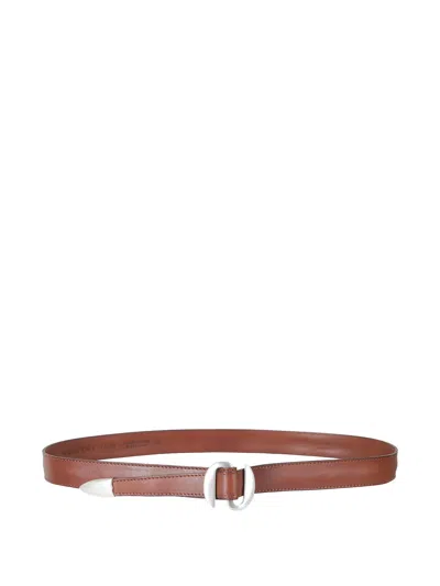 Orciani Buckle-fastening Leather Belt In Brown
