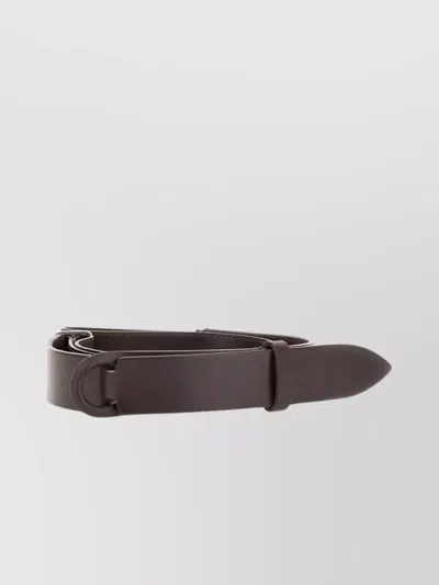 Orciani "bull Nobukle" Leather Belt In Brown