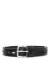 Orciani Studded Leather Belt In Black