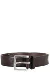 Orciani Bull Soft Leather Belt In Brown