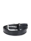 Orciani Cintura Sportiva Soft Leather Belt In Black