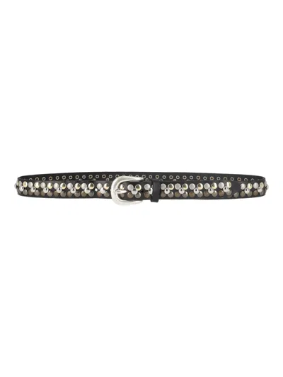 Orciani Bull Soft Studded Leather Belt In Multi