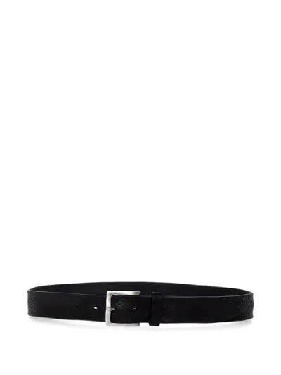 Orciani Bull Soft Leather Belt In Black