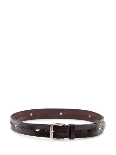 Orciani Bull Soft Leather Belt In T.moro