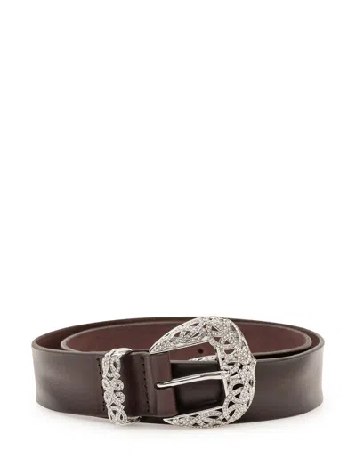 Orciani Bull Soft Leather Belt In T.moro