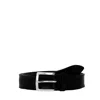 Orciani Bull Soft Textured Leather Belt In Black