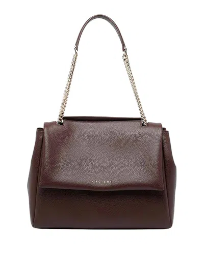 Orciani Caff Medium Sveva Sense Shoulder Bag In Brown
