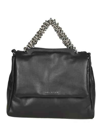 Orciani Medium Sveva Shoulder Bag In Nero