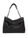 Orciani Chain-strap Pebble-leather Shoulder Bag In Black