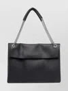 Orciani Medium Venus Soft Chain-strap Leather Shoulder Bag In Black
