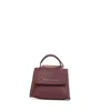 Orciani Charms Handbag In Soft Bordeaux Leather In Brown