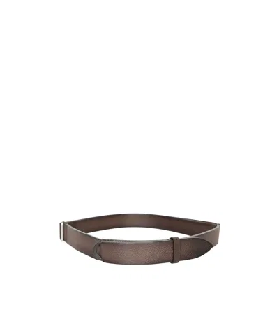 Orciani Buckle Belt In Brown