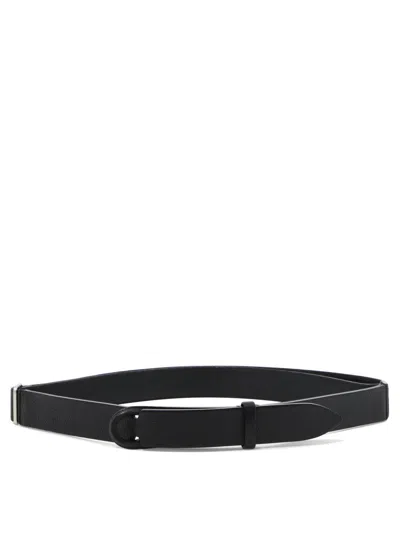 Orciani Chevrette Nobuckle Belt In Nero