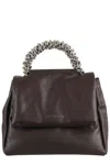 Orciani Chocolate Nappa Leather Bold Small Bag In Brown
