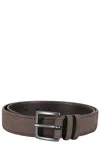 Orciani Nabucco Classic Belt In Dark Brown Nubuck 3,5 Cm In T Moro