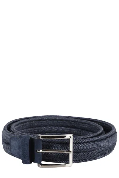 Orciani Cintura In Pelle In Blu