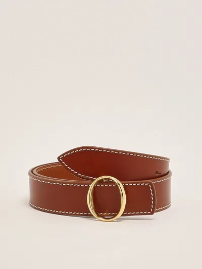 Orciani Cintura In Pelle Bull Belt In Brown