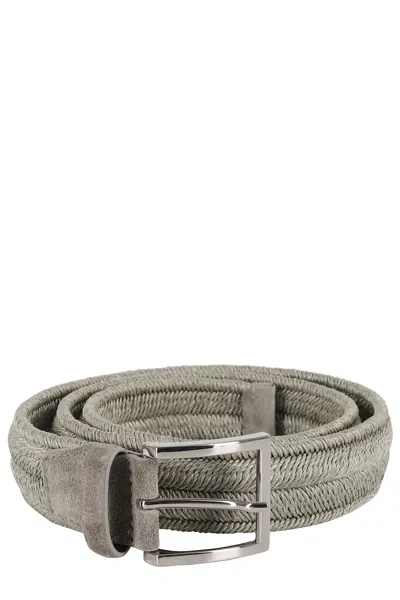 Orciani Cintura In Pelle In Perla