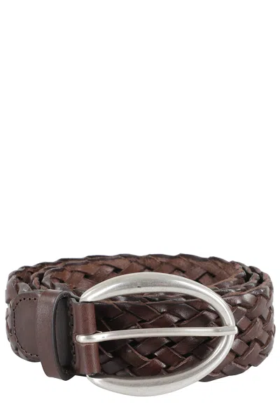 Orciani Buckle-fastening Leather Belt In Brown