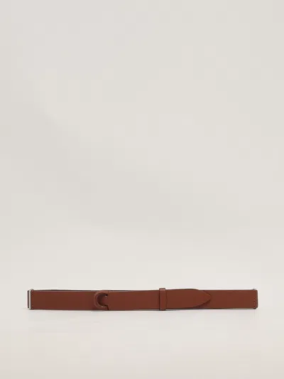 Orciani Cintura Nobuckle In Pelle Micron Belt In Brown