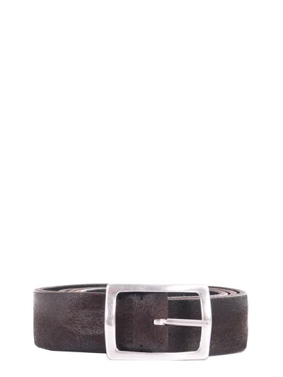 Orciani Burnt Suede Amalfi Belt In Brown