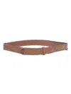 Orciani Nobuckle Suede Belt In Brown