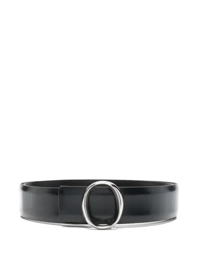 Orciani Circle Buckle Belt In Black