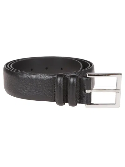 Orciani Classic Basic Belt In Nero