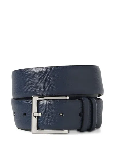 Orciani Classic Buckle Belt In Blue
