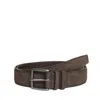 Orciani Nubuck Leather Classic Belt With Double Loop In Brown