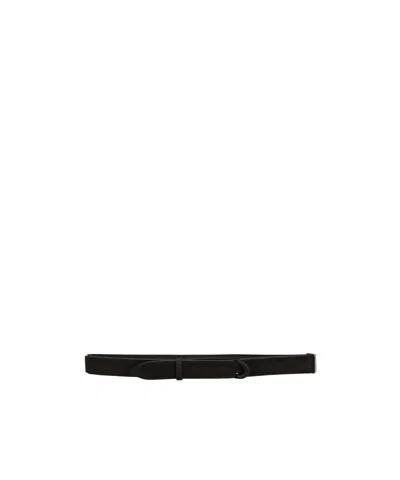 Orciani Cloudy No-buckle Suede Belt In Black