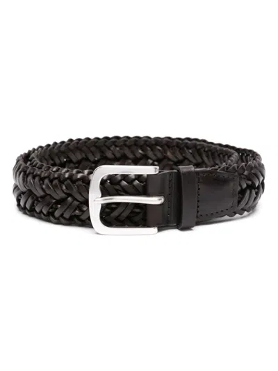 Orciani Coloring Braided-leather Belt In Brown