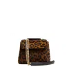 Orciani Compact Leopard Print Handbag With Chain Straps In Animal Print
