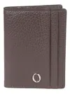 Orciani Logo-plaque Leather Cardholder In Ebano
