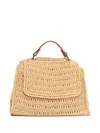 Orciani Crochet Top-handle Tote Bag In Neutral