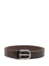 Orciani Crocodile-effect 100% Leather Belt In Ebano