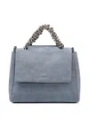 Orciani Crocodile-effect Chain Handle Tote Bag In Blue