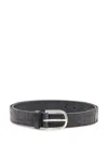 Orciani Crocodile-effect Leather Belt In Nero