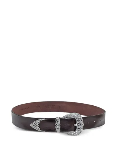 ORCIANI CRYSTAL-EMBELLISHED BUCKLE BELT