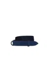 Orciani Dark Blue Logo Belt In Blue